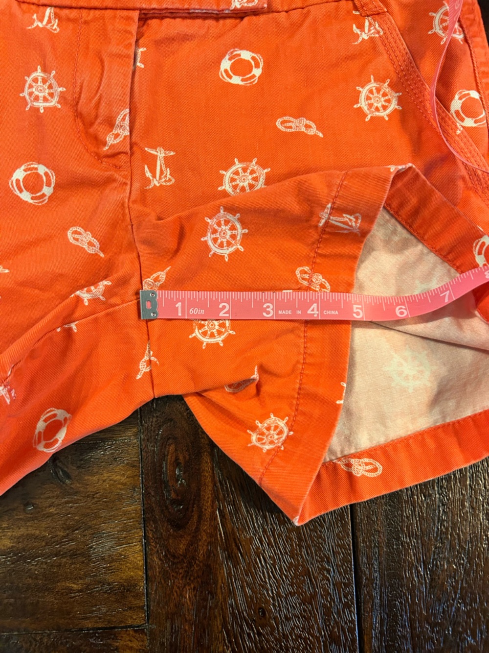 J. Crew Orange Nautical-Print Shorts - Picture 9 of 9